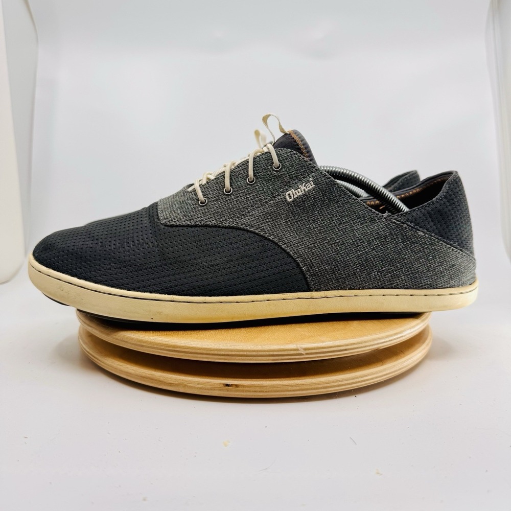 OluKai Nohea Moku Sneakers Shoes Mens 13 Gray Mesh Slip On Comfort